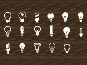 36 kinds of light bulb ppt source file icons