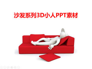 Sofa-Serie 3D Bösewicht PPT-Material