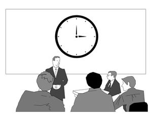 Workplace office scene clip art ppt material