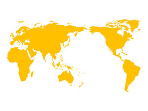 Różnorodność bloków kolorów linii edytowalnych szablonów materiałów ppt mapy świata