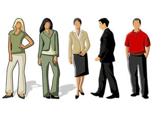 Culoare siluetă bărbați single bărbați femei femei desene animate personaje de afaceri siluetă ppt material