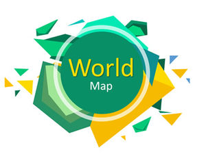 Materiale del modello ppt della mappa del mondo della mappa del mondo