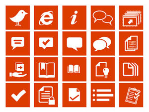 Win8-System flache Symbolbibliothek ppt-Material