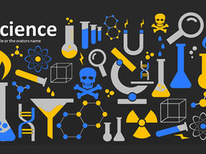 ppt desenha ícones editáveis ​​relacionados à educação em química