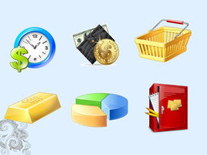 Valuta, moneta, salvadanaio, download di icone ppt relative alla finanza
