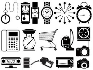 Life office daily tools silhouette icon download