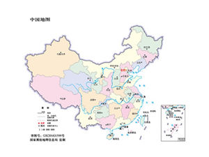 중국지도, 미국지도, 세계지도 ppt 템플릿 (중국지도 AI 벡터 소스파일 포함)