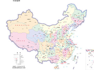 خريطة الصين خرائط المقاطعات خرائط المناطق البلدية تنزيل المواد خريطة PPT
