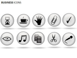 Unduhan ikon bulat tombol bisnis PPT