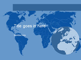 2セットの世界地図pptテンプレート