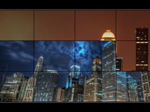 Picture segmentation, puzzle switching, dynamic effect ppt album special effect template