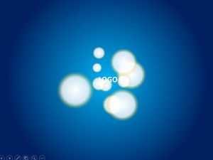 Имитация флэш-пузырей, мигающий логотип, показывающий шаблон анимации спецэффектов п.