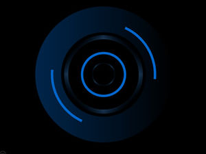 Deep blue technology sense cool circle and circle rotation ppt special effects