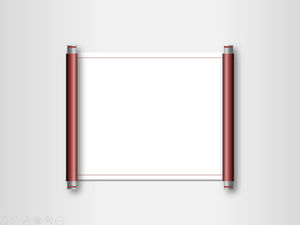 Scroll unfolded display content-classical scroll animation ppt template