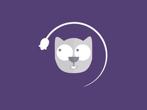 원 크리에이티브 로딩 진행률 표시줄 작은 애니메이션 PPT 특수 효과에서 마우스를 응시하는 고양이 눈