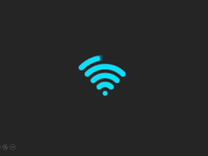 Icône d'affichage du signal Wifi petite animation ppt