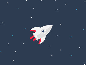 Rocket soaring in the universe ppt small animation