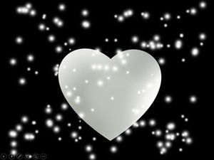 Fluorescent focus attached to the love heart special effect animation ppt template