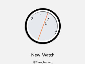 Watch indicating time animation presentation ppt template
