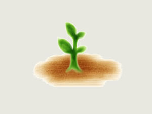 El crecimiento de una pequeña plantilla de animación ppt de arbolito