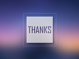 The picture changes from clear to blurry, thanks to the end credits ppt special effects template