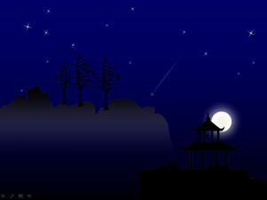 Shooting stars across the night sky, bright starry sky, romantic moonlight ppt template PowerPoint Templates Free Download Shooting stars across the night sky, bright starry sky, romantic moonlight ppt template PowerPoint Templates Free Download