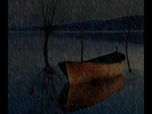 リアルな雨の効果pptアニメーション