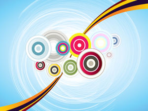 Шаблон анимации заголовка окружающего динамического цветного кольца