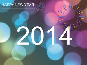 10 Sekunden Countdown 2014 Neujahr Feuerwerk blühen ppt Spezialeffekte Vorlage