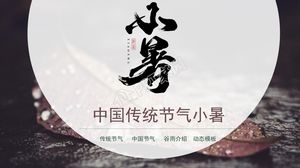 Chinese traditional twenty-four solar terms small summer ppt template