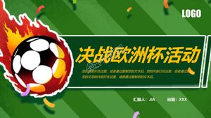 Kararlı Avrupa Kupası futbol etkinliği promosyonu ppt şablonu