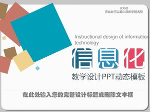 Modelo de ppt de design de ensino de informações de cores