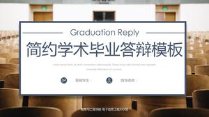 Simple style graduation season academic reply ppt template