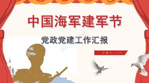 Șablonul ppt al raportului de lucru al zilei armatei marinei chineze