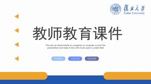 Modelo de material didático ppt para formação de professores da Universidade Fudan