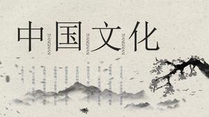 Modelo geral de PPT para poesia de cultura tradicional chinesa e apreciação de canções