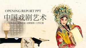 Çin opera sanatı tanıtım ppt şablonu