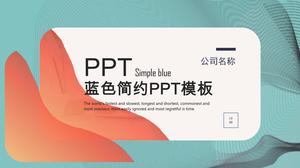 Template ppt promosi tampilan perusahaan profil perusahaan minimalis biru