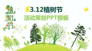 Plantilla ppt de planificación de eventos del día del árbol verde