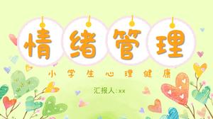 Cartoon elementary and middle school students mental health counseling emotion management ppt template Cartoon elementary and middle school students mental health counseling emotion management ppt template