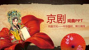Beautiful Peking Opera performance ppt template