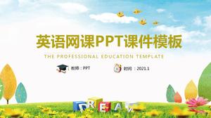 English online course ppt template