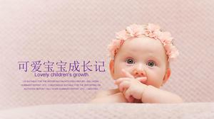 Modello ppt di diario di crescita carino del bambino