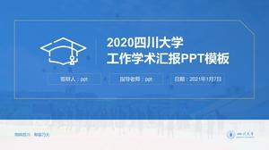 Sichuan University's steady defense ppt template