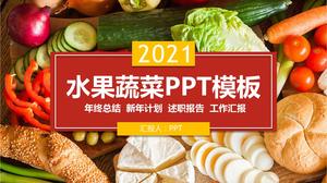 Modelo de ppt de introdução de vegetais e frutas 2021