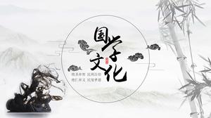 เทมเพลต ppt การวาดภาพทิวทัศน์วัฒนธรรมจีน