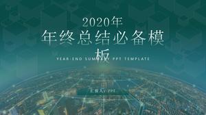 Plantilla ppt resumen de fin de año 2020 de atmósfera verde y simple