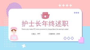 Macaron color matching medical staff summary ppt template