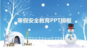 قالب PPT عطلة الشتاء الأزرق