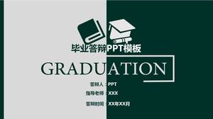 Plantilla ppt de respuesta de graduación formal verde